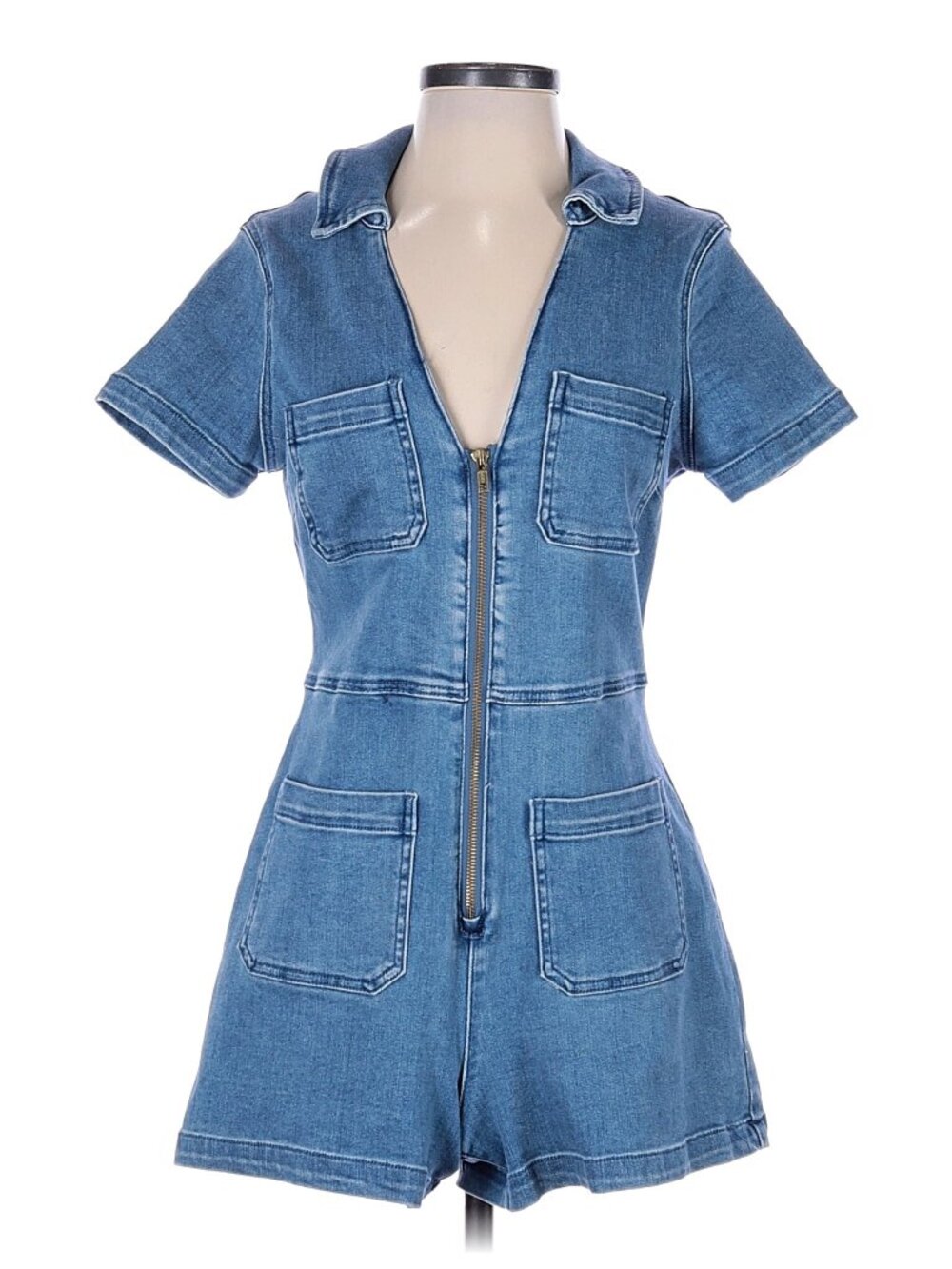 Show Me Your Mumu Denim Romper